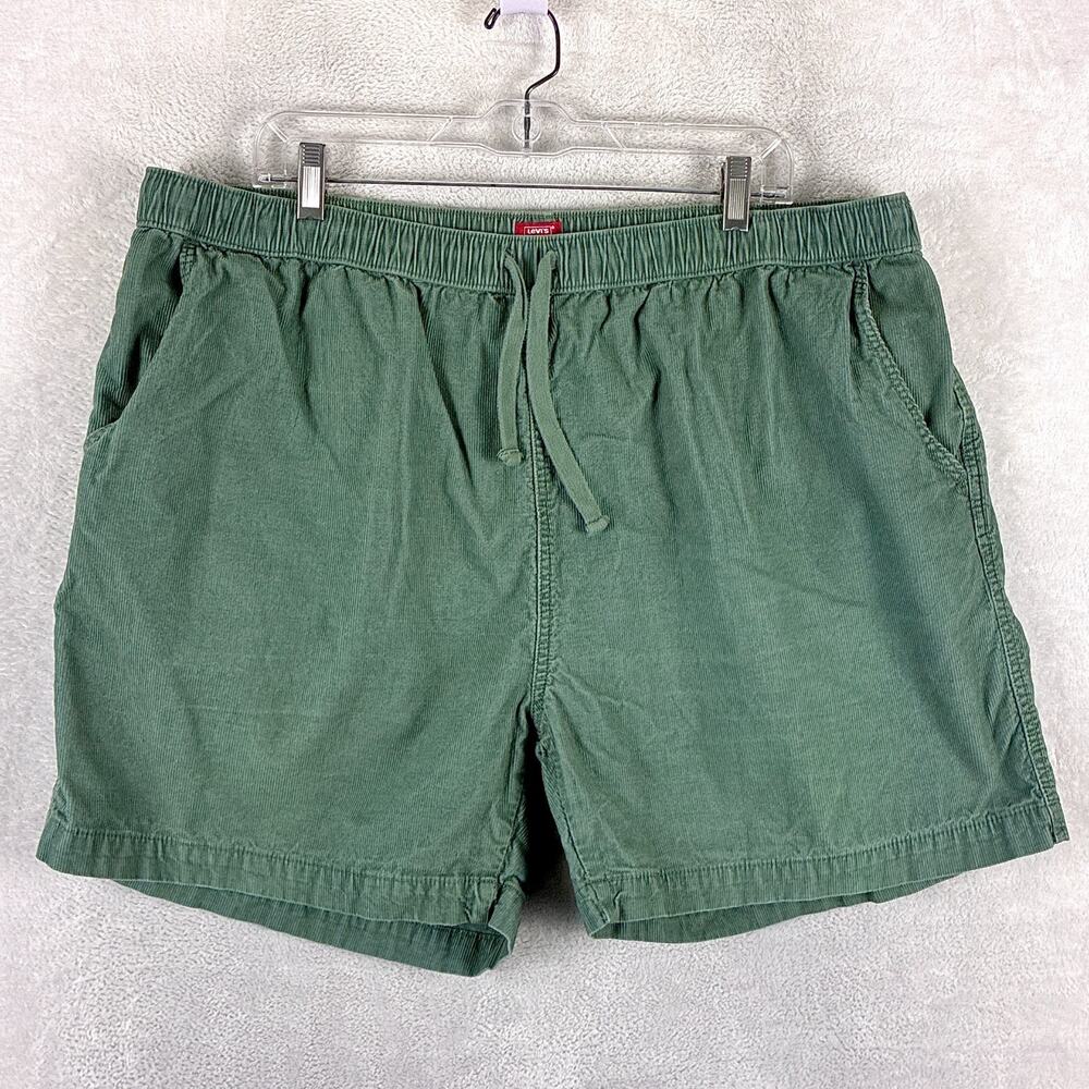 Levis XX Chino EZ Shorts Men XXL Green Corduroy Preppy Summer Surf Beach Classic